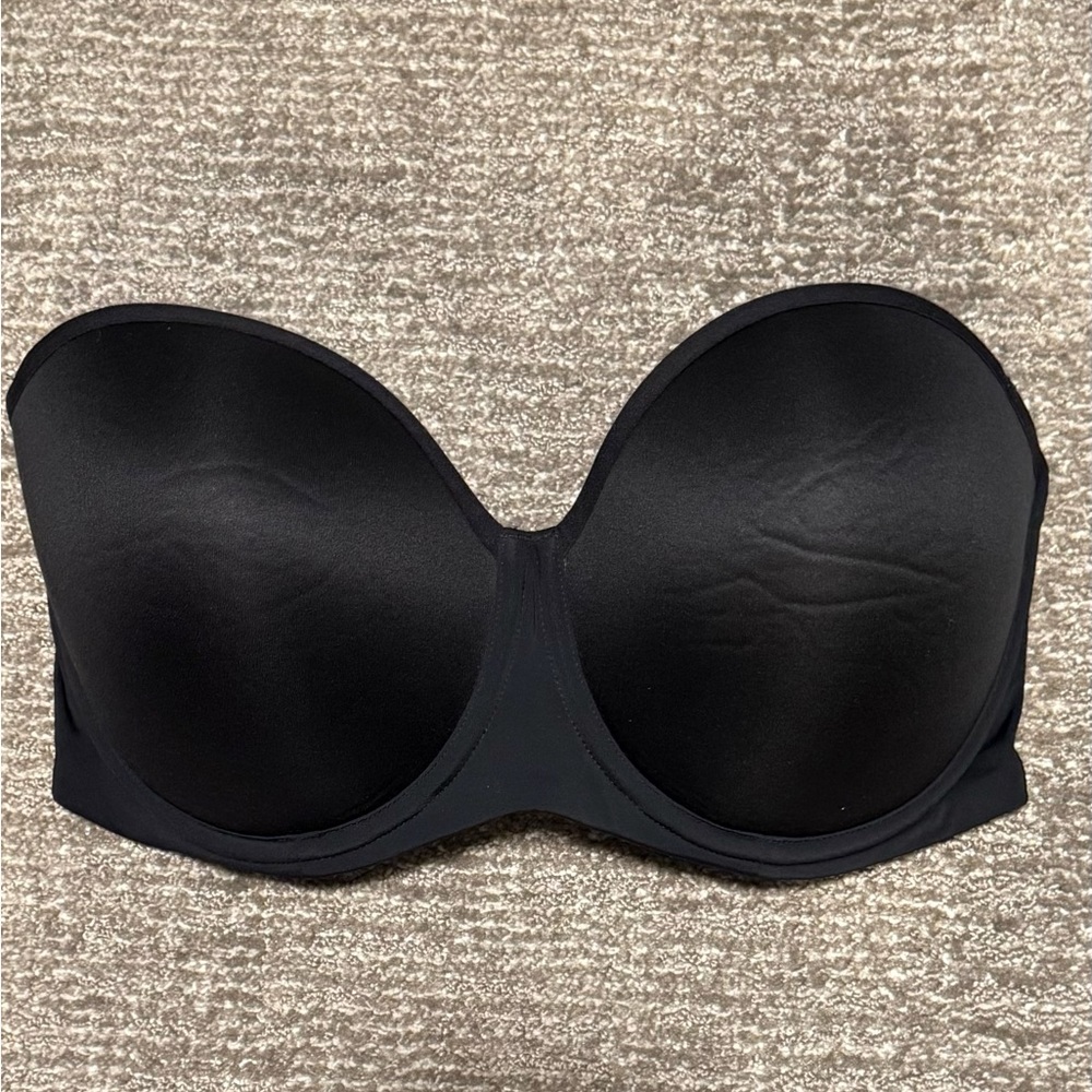 ThirdLove 24/7 Classic Strapless Bra Black 36F Convertible NWOT